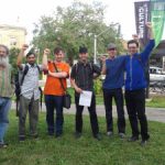 Fredericton Solidarity network after delivering letter to Vault 29